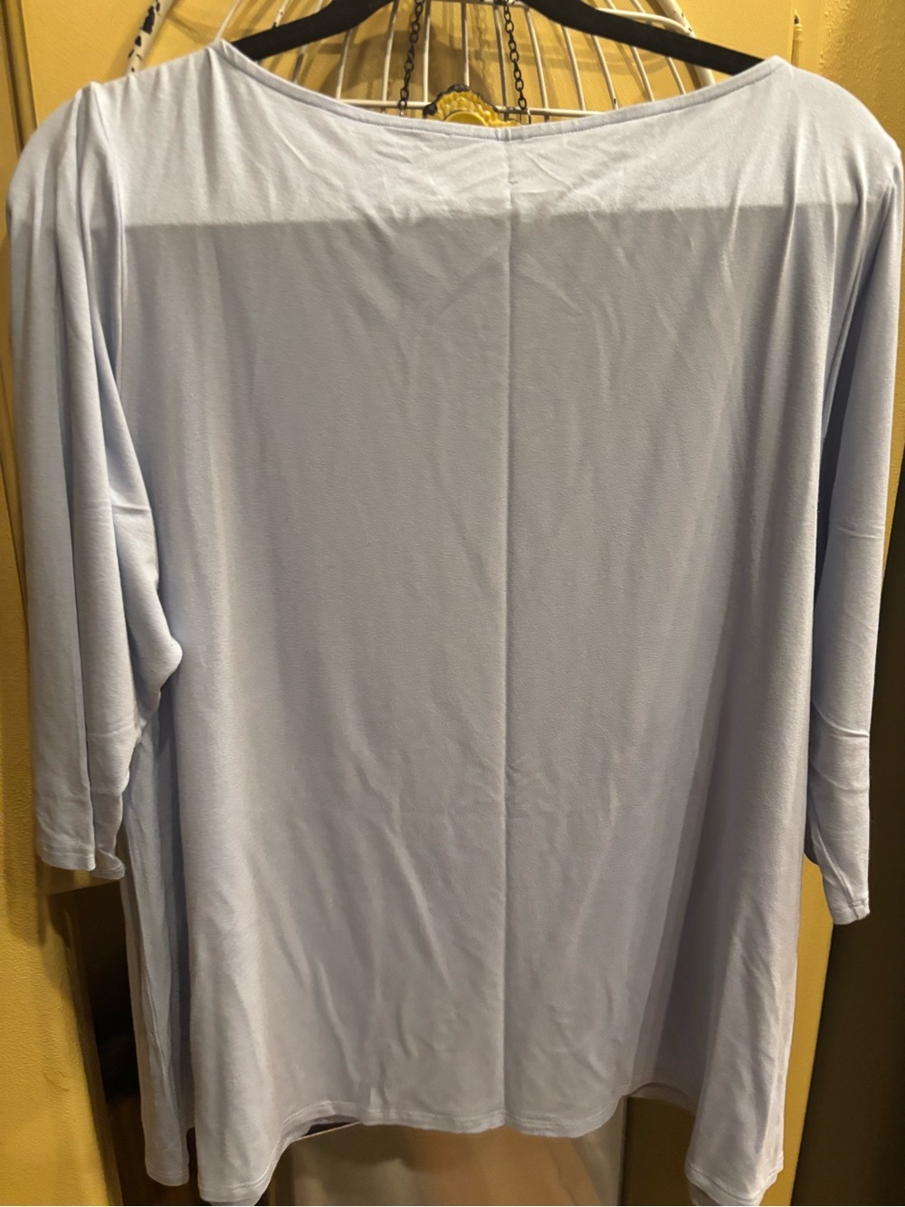 Eileen Fisher Pale Blue 3/4 Sleeve Boatneck Tunic - Picture 2 of 6